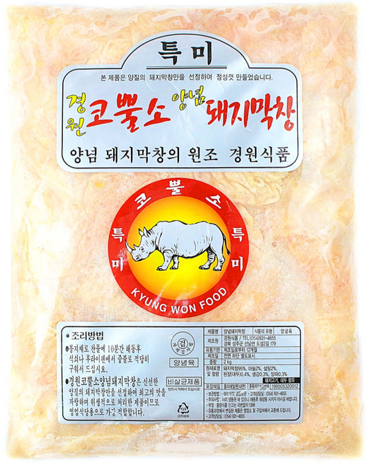 경원 코뿔소 양념 돼지막창, 10개, 2kg
