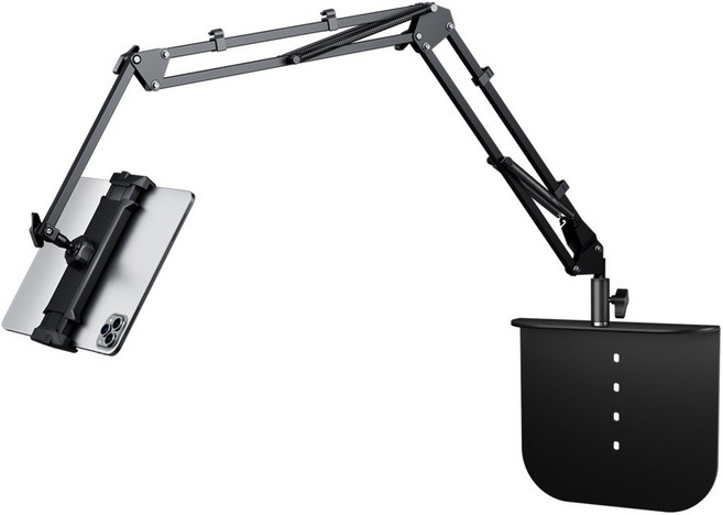 ZOZOFO 틈새삽입형 캔틸레버 침대 핸드폰 태블릿 거치대 태블릿 스마트폰 침대용 탁상용 핸드폰거치대, T40N1L, 1개