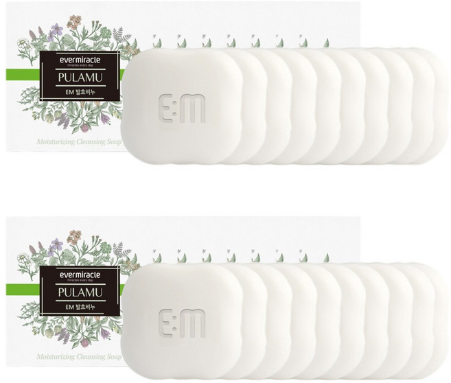 풀라무EM발효비누(100g) 20개 세안 세숫 보습 피부탄력 노폐물제거 목욕비누, 100g, 20개입