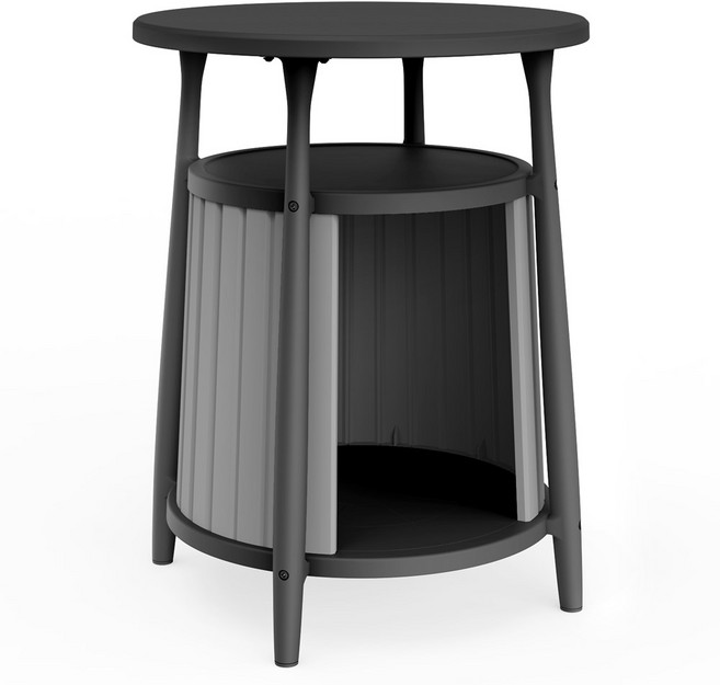 지오리빙 고양이집 강아지집 캣하우스 개집 야외 마당 애완견 하우스 사계절 숨숨집 화장실, 1개, CH030A/그레이+블랙