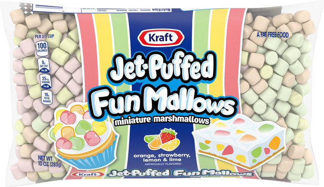 크래프트 미니어처 마시멜로 오렌지 스트로베리 레몬 & 라임 맛, 283g, 1개