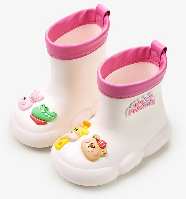 YANGTA 아동용 가벼운 미끄럼방지 장화 남아 여아 키즈 주니어 레인부츠 어린이 신발