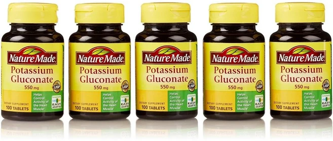 Nature Made 네이처메이드 칼륨 글루코네이트 550mg 100타블렛 5개, 1개, 100정 - 쿠팡