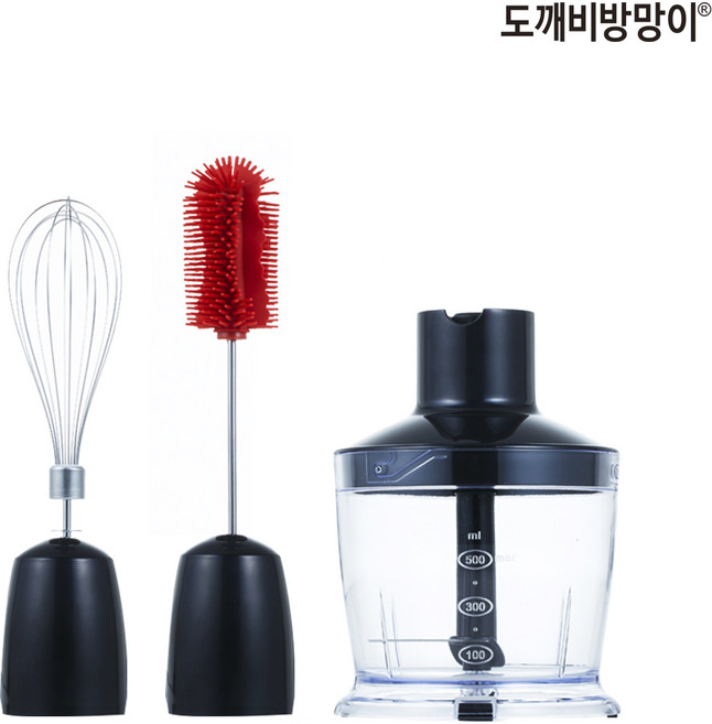 도깨비방망이 무선 핸드블랜더 CHB2000 셰프3종세트, 레드, 1개