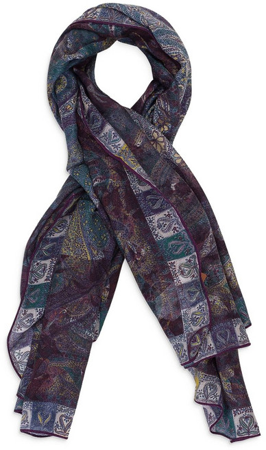 로로피아나 페이즐리 프린트 스카프