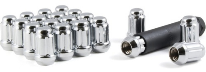 고릴라 오토모티브 21183HT 소구경 도토리 크롬 5 러그 키트실 크기 12인치 - 20팩, 1/2-inch