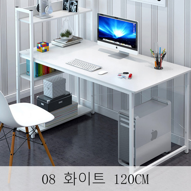 뉴타임즈13 컴퓨터탁상용 책상 조합 가정용 경제형 학생침실 노트북 XT26 A18, 08 화이트 120CM