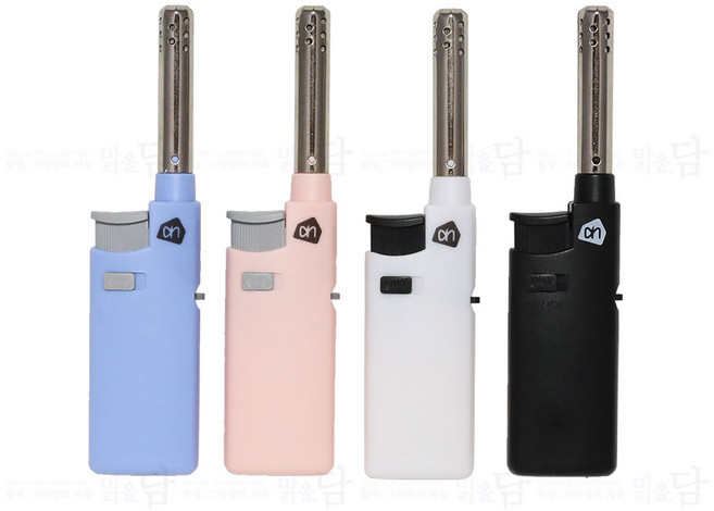 맑을담 캔들라이터 미니 충전식 가스점화기 4컬러, 블랙