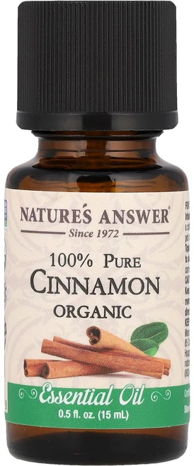 Nature's Answer 100% 순수 유기농 에센셜 오일 시나몬 15ml(0.5fl oz) Answer (네이처스 앤서) - 쿠팡