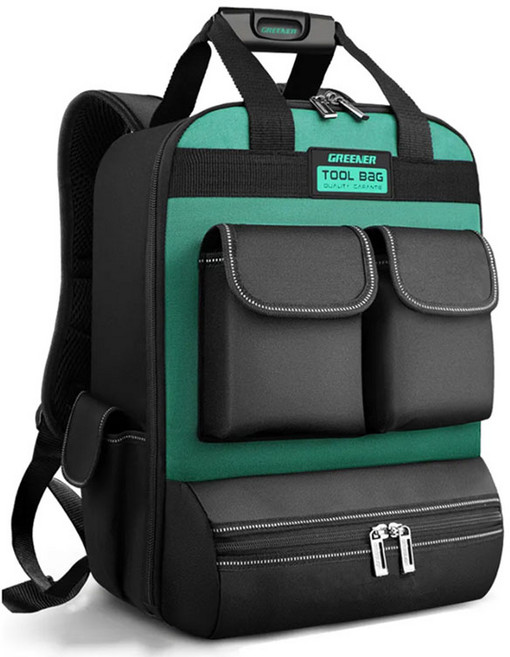 자이언트 플래그쉽 공구 백팩 가방, 블랙, 1개