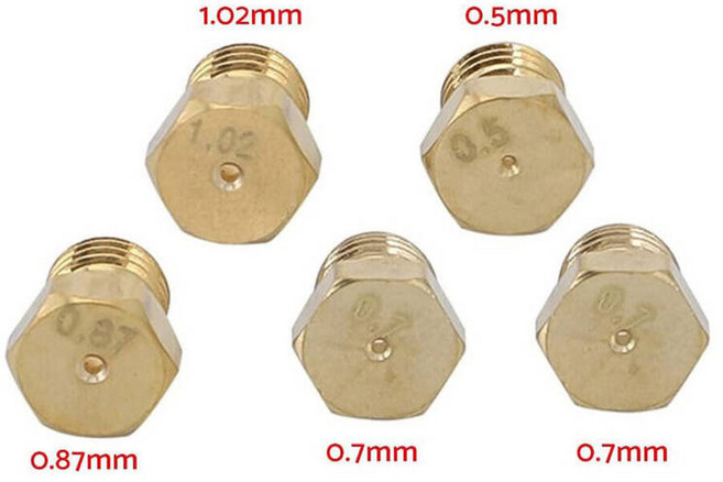 가스렌지 호환부품 5pcs LPG 가스 제트 세트 버너 호브 변환 키트 노즐 프로판 인젝터 레인지 오리피스 교체 부품, 1개