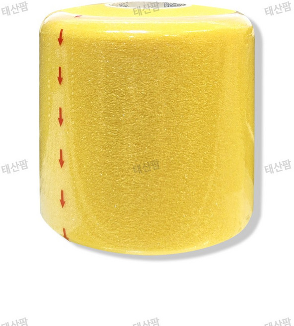 티에스 언더랩 테이프 (7cm x 24m) 옐로우 1개 / 테이핑하기전 털 뜯김방지