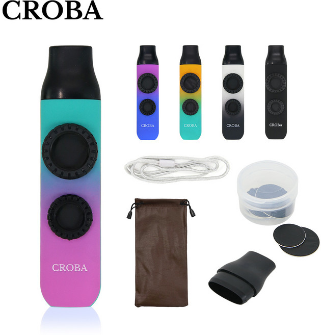 크로바 더블 카주 CKZ 발성 허밍악기 Kazoo 카쥬 교육용 전문가용, 03 퍼플-스카이, 1개