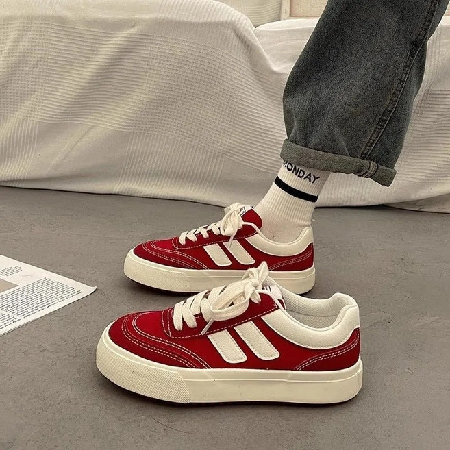 꽃소담 여성 편한 운동화 올드스쿨 통굽 키높이 스니커즈 4cm