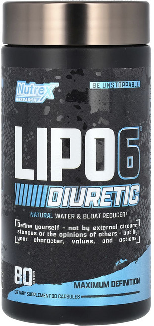 Nutrex Research LIPO-6 이뇨제 캡슐 80정, 1개