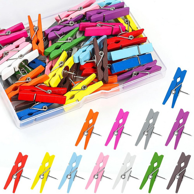 베러워커스 컬러 집게 압정 핀, 1세트, 30개입