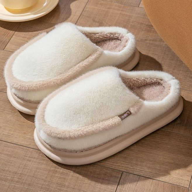 코믈리 푹신푹신 방한 발편한 통굽 털 실내화 슬리퍼