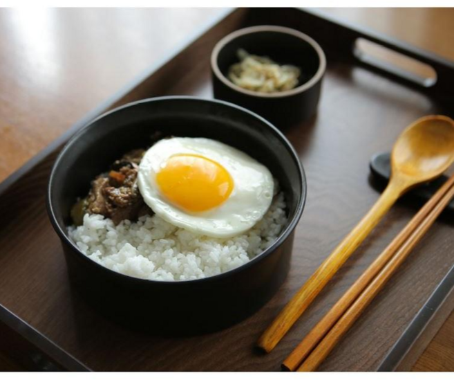 예쁜 도자기 샐러드 파스타 손잡이 그라탕 면기 덮밥 비빔밥 플레이팅 그릇 하스 볼 4색, 네이비, 1개