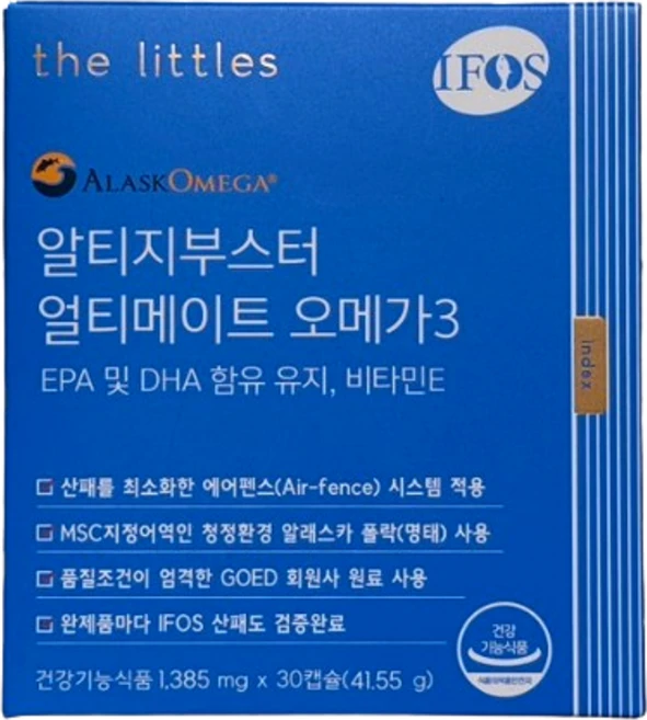 알티지부스터 얼티메이트 오메가3 알래스카정제어유 30캡슐, 30정, 1개 - 쿠팡