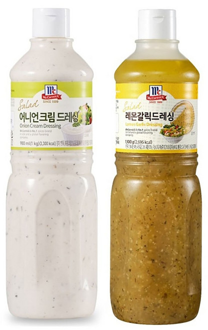 맥코믹어니언크림드레싱 1kg + 레몬갈릭드레싱1.1kg, 1개