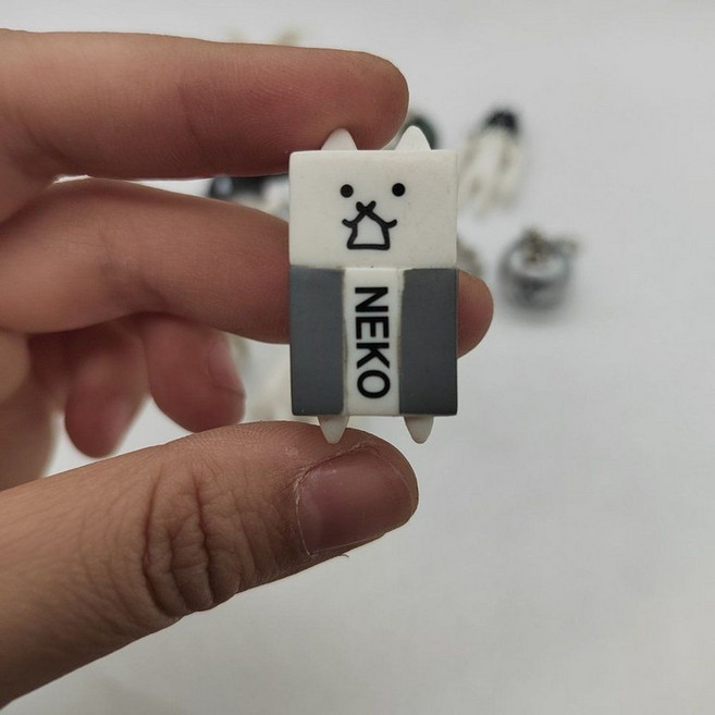 에그미 피규어 특별편 20종 냥코대전쟁 메지루시반다이 키링 벌크 반다이 캡슐 고양이 전쟁, 1개, J