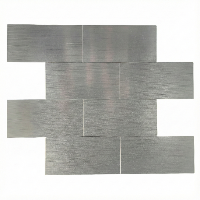 포인트월 벽에 붙이는 알루미늄 메탈 간편한 접착식 블록타일, 1개