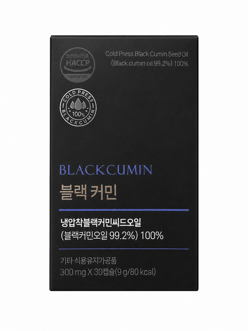 블랙커민 티모퀴논 냉압착 블랙씨드오일 영양케어, 1개, 30정