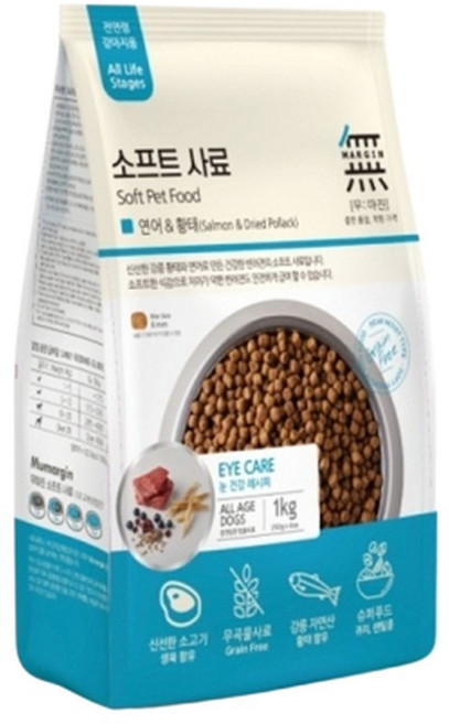 바우와우 무마진 황태 소프트 사료 연어 1kg, 1개