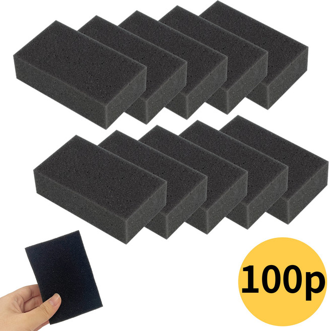 GLOW 미용실 스펀지 얼굴 머리카락 털이 헤어 스폰지, 100개, 블랙