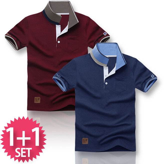 블루포스 에비싱 반팔 카라티 1+1 세트 [2장 묶음] 남자 티셔츠 남성 반팔티 남녀공용 커플티 단체티 여름 골프티 [국내생산]