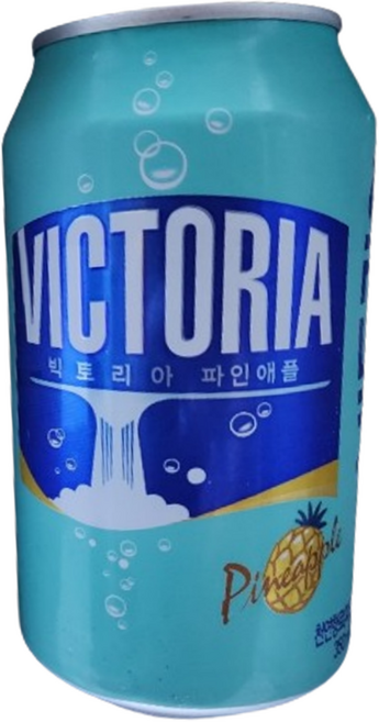 웅진식품 빅토리아 파인애플 맛 탄산수 캔음료, 350ml, 1개
