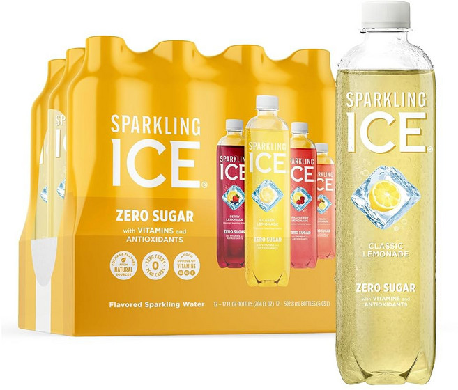 Sparkling Ice 스파클링 아이스 버라이어티 팩 무설탕 12병, Lemonade Variety Pack