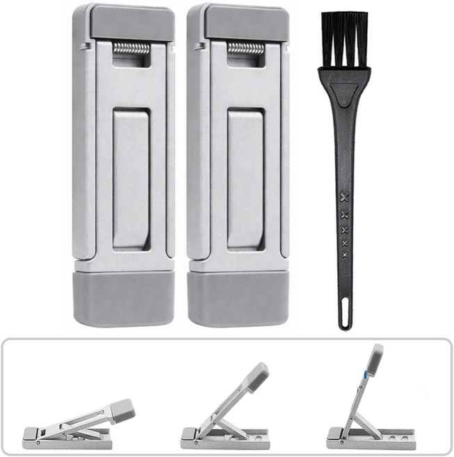 월간리빙 노트북 키보드 3단 높이조절 받침대, 1세트, 실버