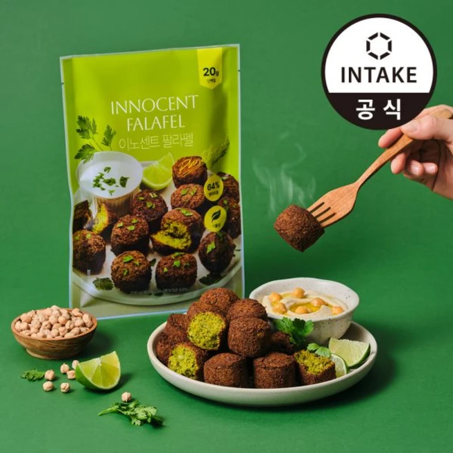 인테이크 이노센트 식물성 팔라펠 콩고기 채식푸드 220g, 1개 - 쿠팡