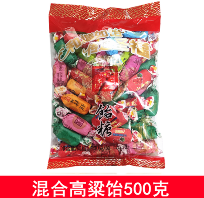 캔디 정통 수수 젤리 산동 전문 소프트 대량 웨딩 구식 스낵 과일, 1개, 500g