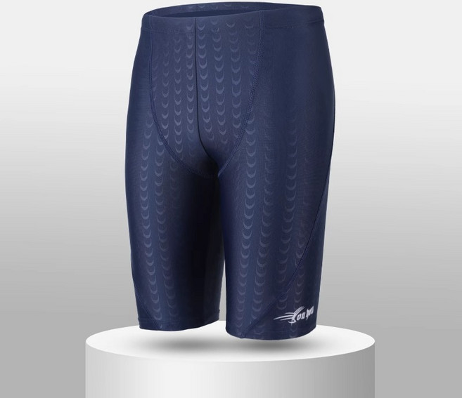 批發游泳褲男士平角速幹泳褲游泳衣防水鯊魚皮五分男專業褲子