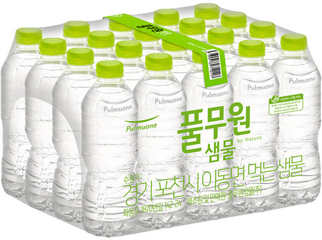 풀무원샘물 무라벨 생수, 330ml, 20개
