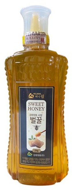 강원양봉 허니쉼 사양 벌꿀(튜브형) 2kg, 1개