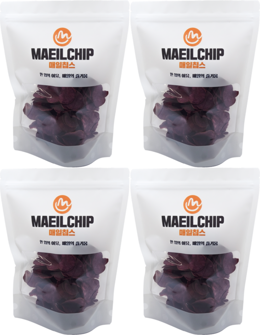 매일칩스 동결건조 자색고구마칩, 4개, 180g