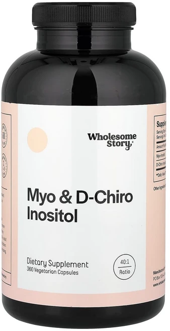 Wholesome Story Myo & D-Chiro Inositol 홀섬 스토리 Myo & D-Chiro 이노시톨 360베지테리언 캡슐, 360정, 1개 - 쿠팡