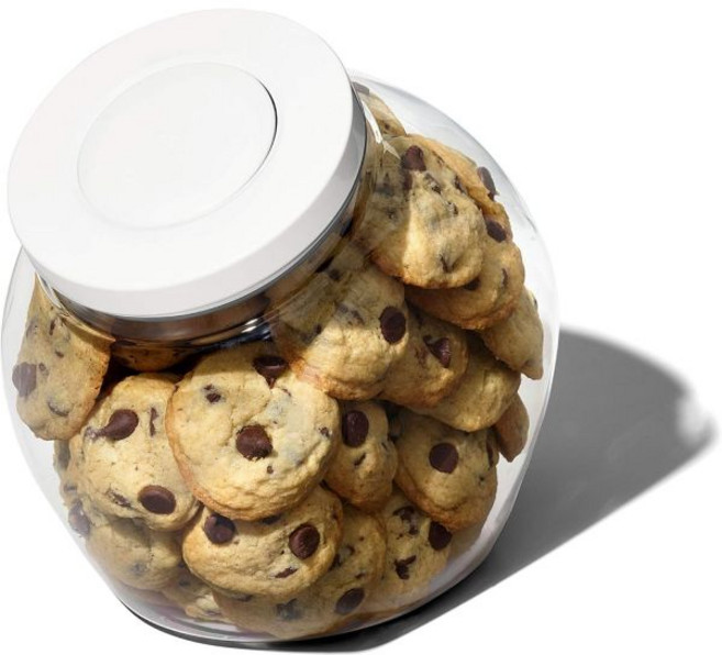 OXO 옥소 팝 진공 쿠키자 3L 미디엄 원터치 밀폐 쿠키 과자 용기, Medium Jar - 3 Qt