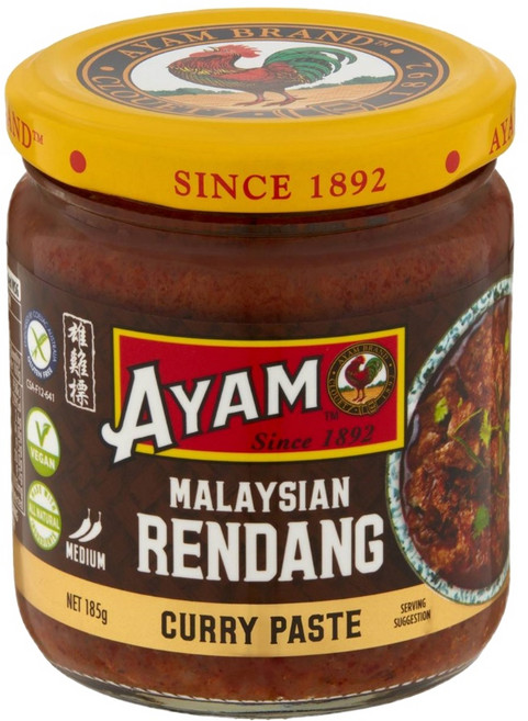 아얌 말레이시아 렌당 커리 페이스트 소스 185g Ayam Malaysian Rendang Curry Paste, 1개