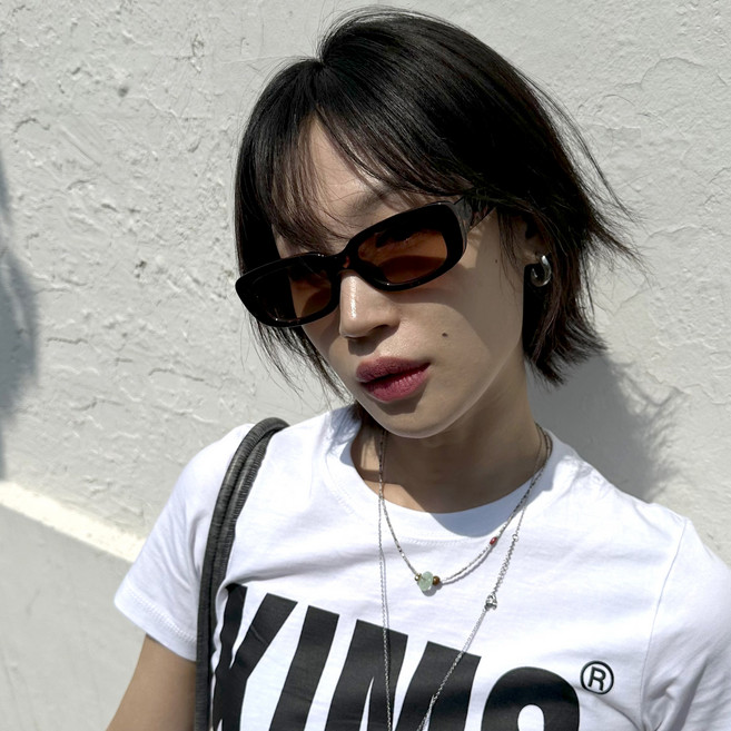 오버사이즈 인싸 선글라스 틴트 여자 남자 뿔테 자외선차단 SG61