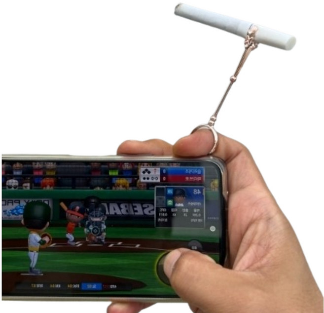 손잡이 링 담배 집게 연초 홀더 손가락 냄새 배임 방지 휴대폰 게임 시가렛 끼우는 슬립 흡연 젓가락 금색, 1개