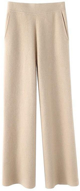 티류으스 여성 와이드 핏 캐시미어 하렘 팬츠 가을 겨울 울 긴바지 WX