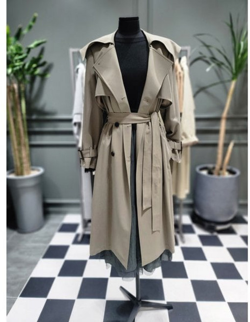 시슬리 벨티드 세일러카라넥 트렌치 코트 SACTA2241 532559