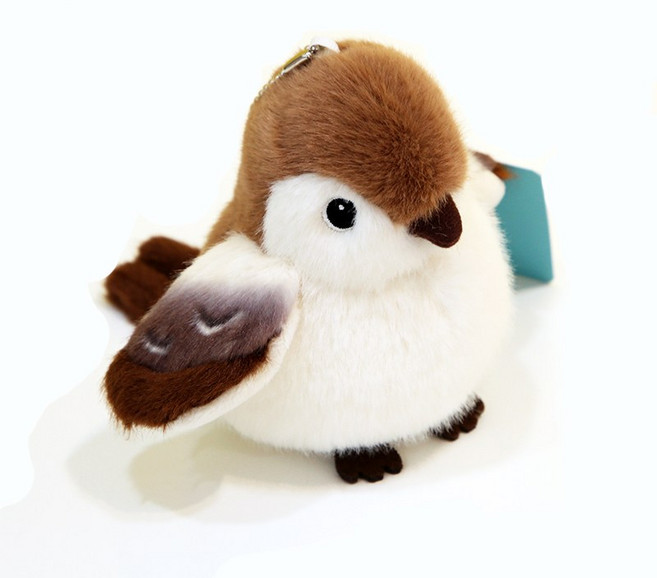 참새 뱁새 키링 아기새 귀여운 애착인형 펭귄 키위새 오리 키홀더 열쇠고리 가방고리, 참새 (12cm), 1개