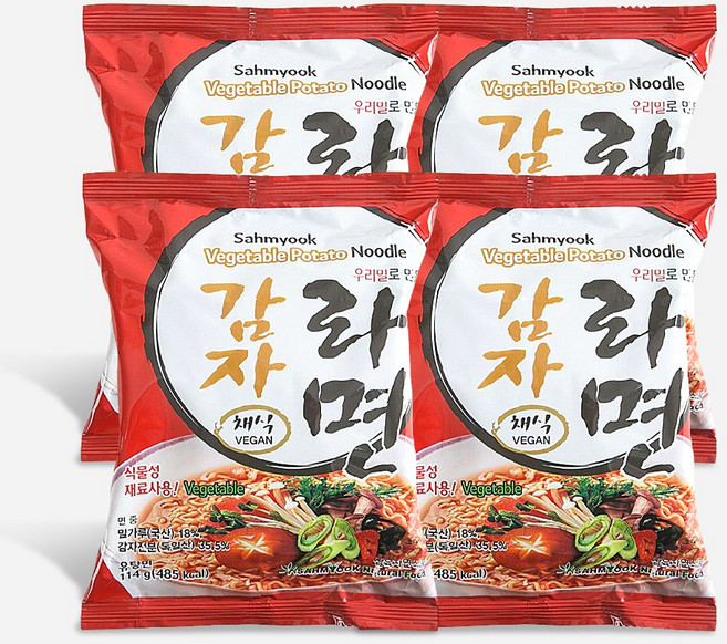 삼육 우리밀 채식 감자라면 비건 114g 40개