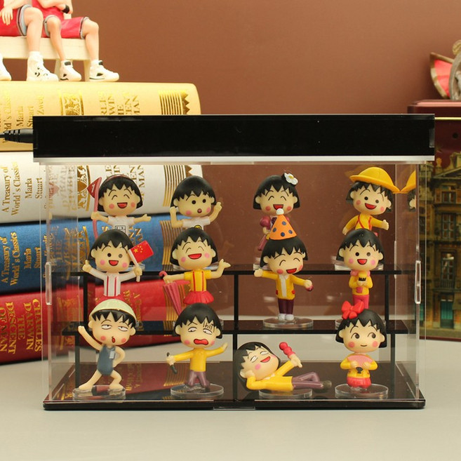 생일 사키코 도라에몽 시리즈 치비마루코쨩 마루코는 아홉살 피규어 키링 아즈망가대왕 친구 토모조 가족 인형, 피규어만 구매(개인용 비닐봉지), 12클래식 체리마루, 1개