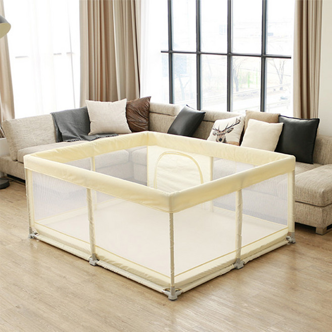 코넘 밀림방지 휴대용 울타리 베이비룸 미니, 베이지, 1개